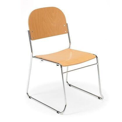 Stacking Skid Base Lightweight Wooden Chair | All By Material | SBW Stacking Skid Base Lightweight Wooden Chair | All By Material | SBW