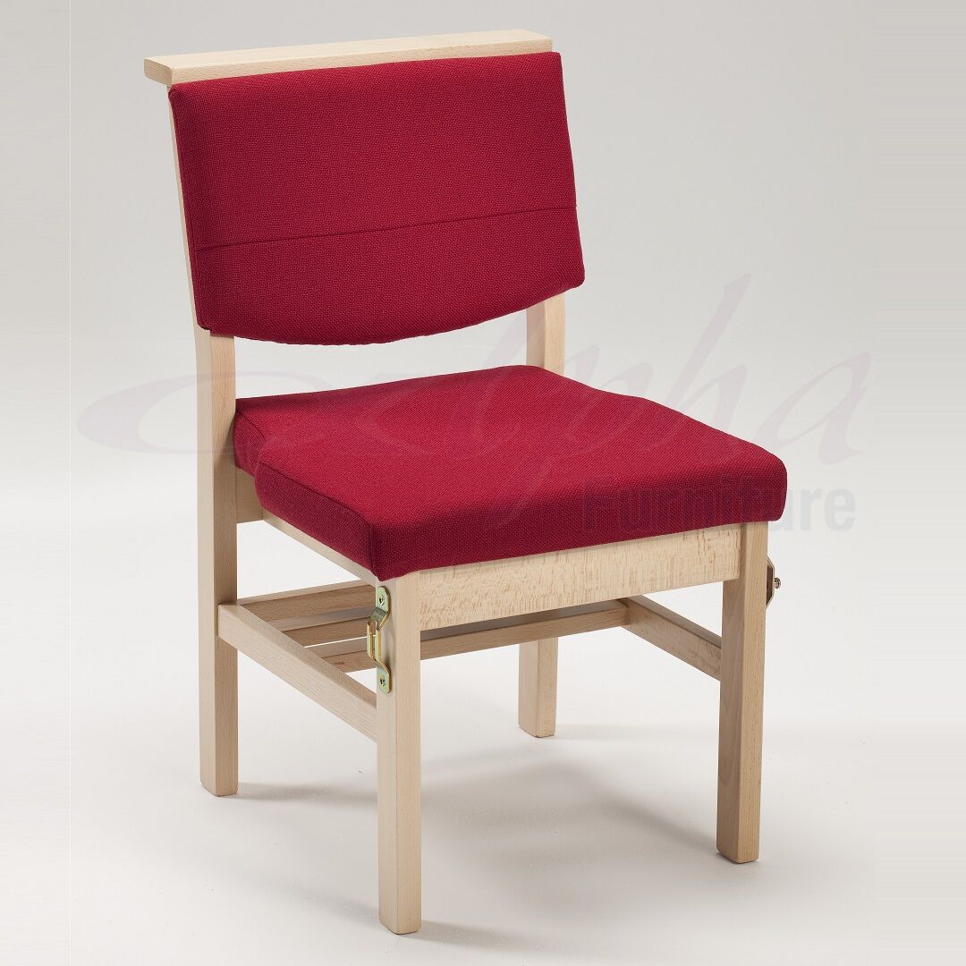 Stacking Wooden Chapel and Church Upholstered Bench Chair | All By Material | A1BS Stacking Wooden Chapel and Church Upholstered Bench Chair | All By Material | A1BS