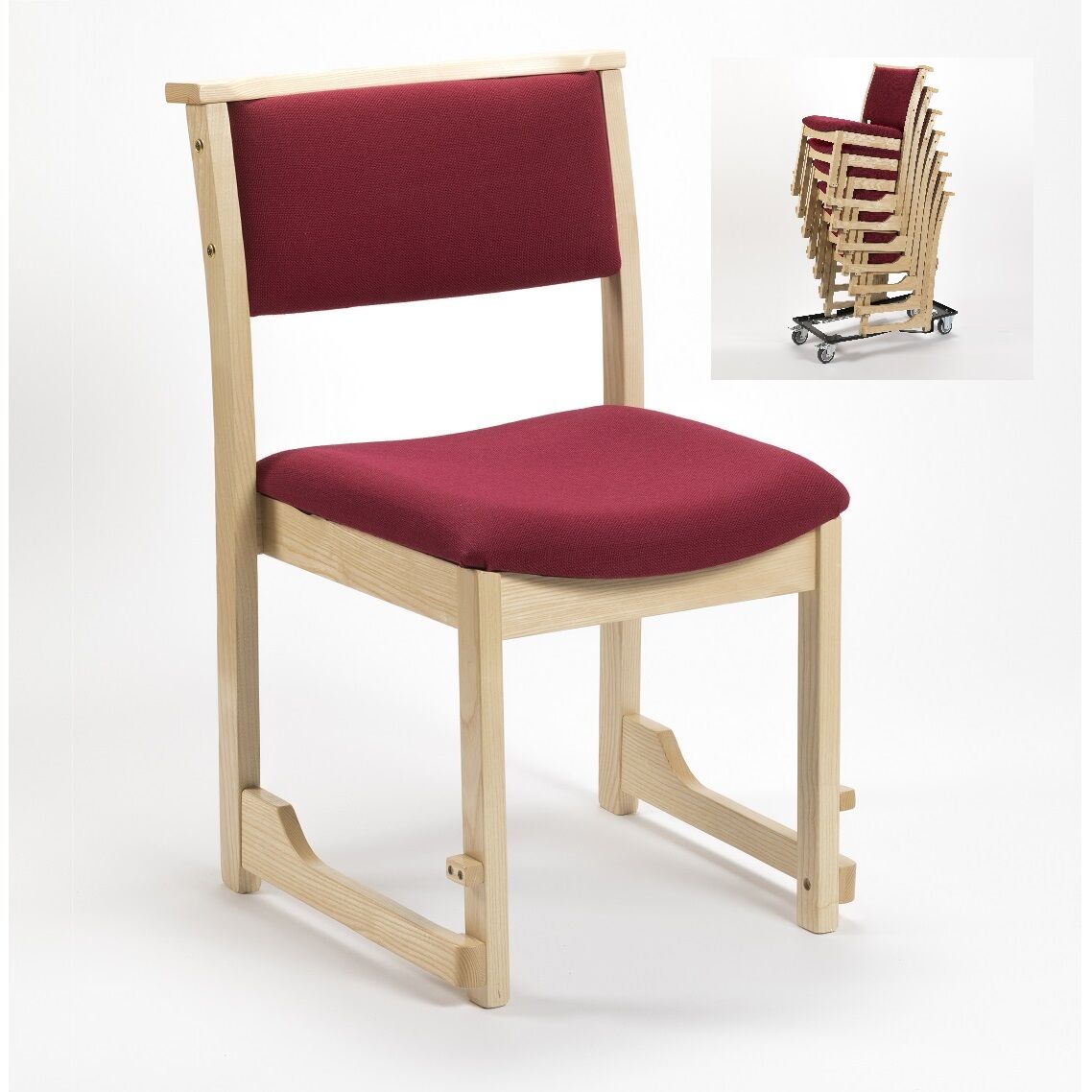 High Stacking Traditional Chapel and Church Upholstered Chair | All By Material | A1H High Stacking Traditional Chapel and Church Upholstered Chair | All By Material | A1H