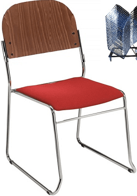 High Stacking Lightweight Upholstered Chair with Wooden Back | All By Function | SBH High Stacking Lightweight Upholstered Chair with Wooden Back | All By Function | SBH