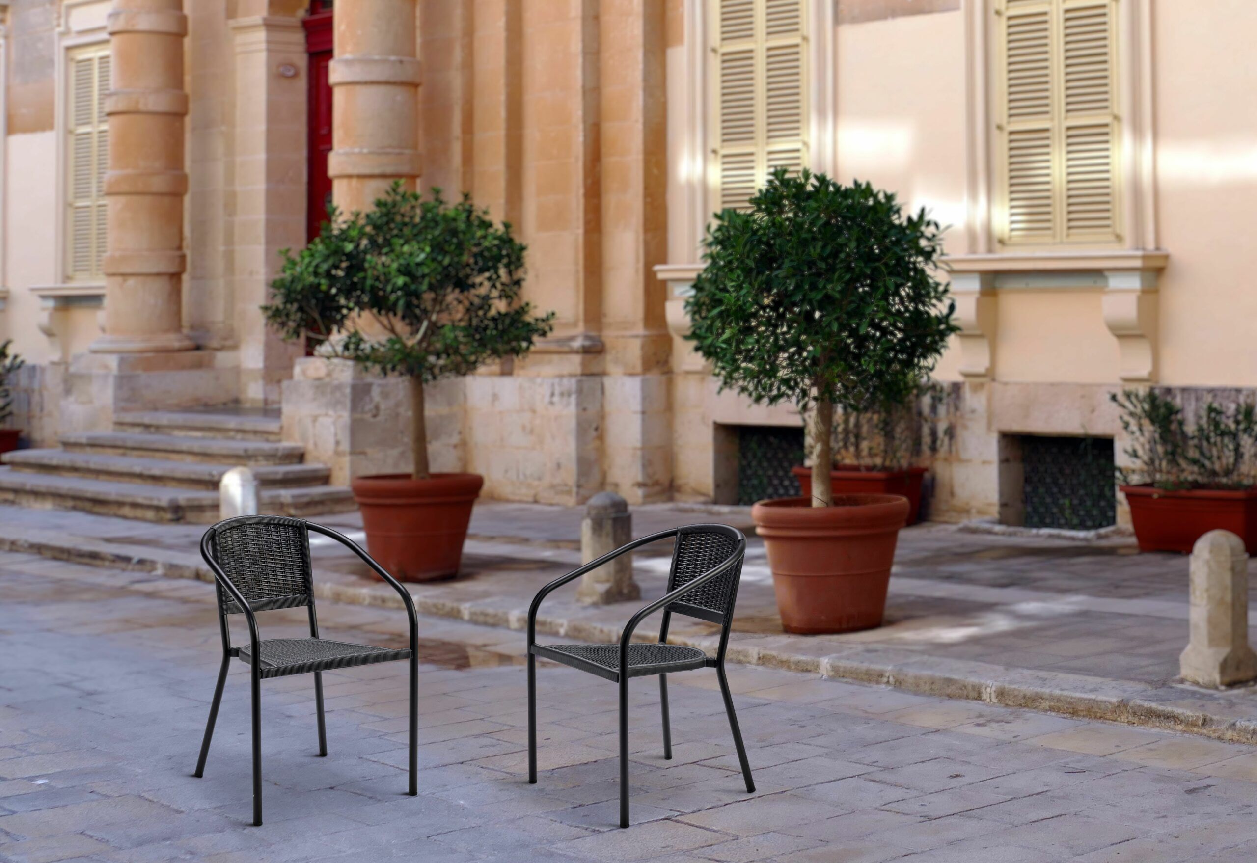 Wicker Effect Outdoor Cafe Armchair | All By Function | CCO1 Wicker Effect Outdoor Cafe Armchair | All By Function | CCO1