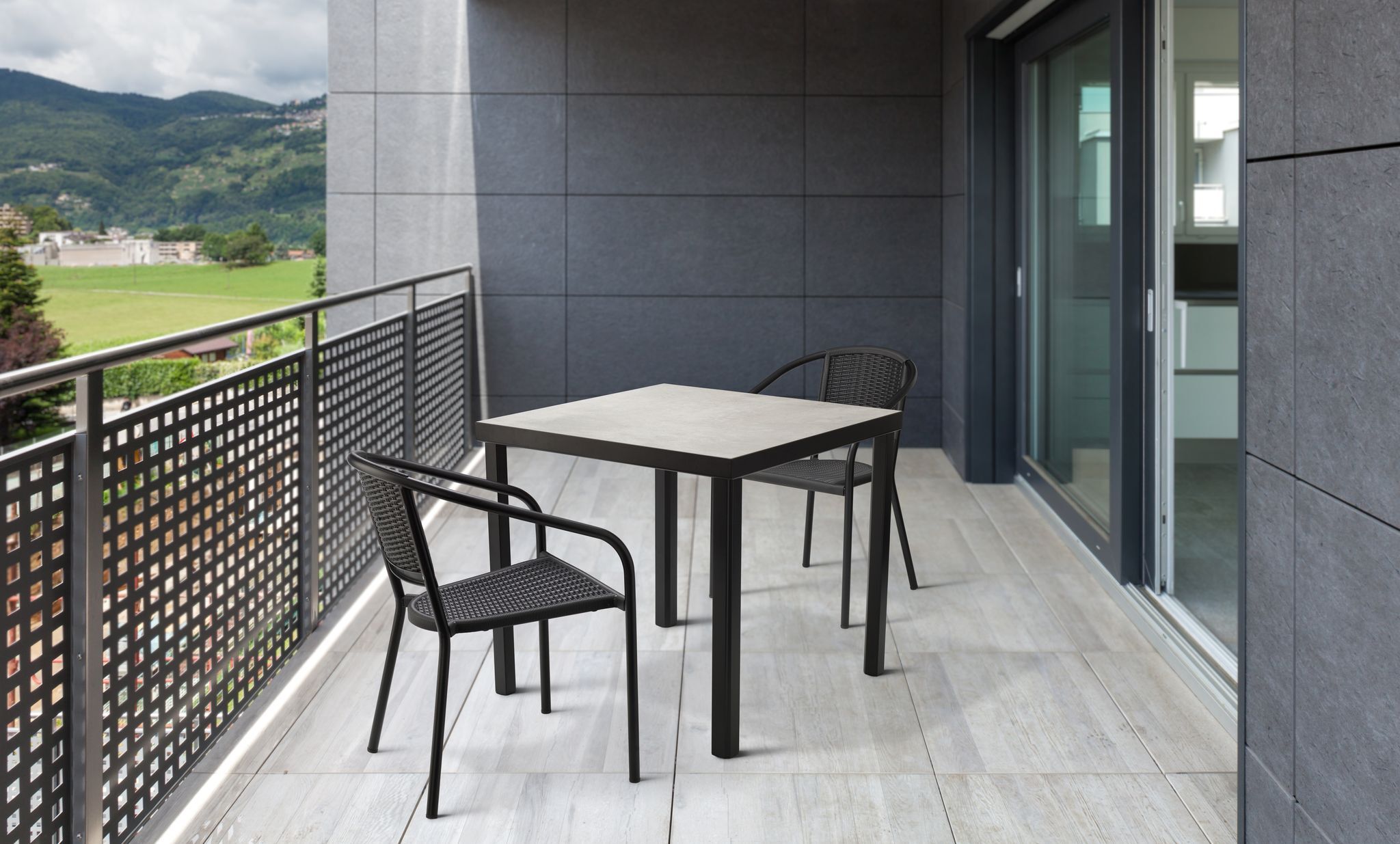 Wicker Effect Outdoor Cafe Armchair | All By Function | CCO1 Wicker Effect Outdoor Cafe Armchair | All By Function | CCO1