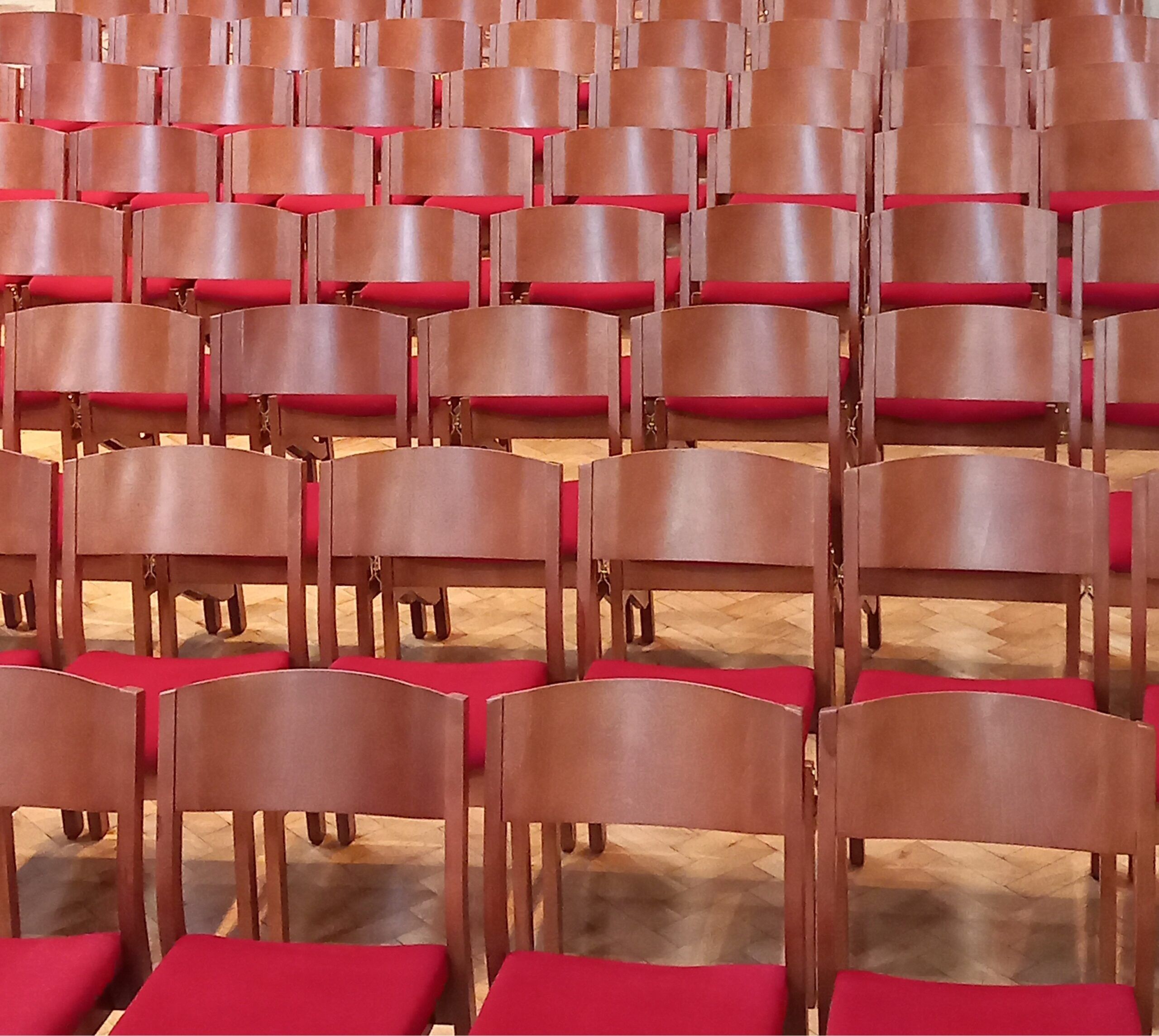 Cathedral chairs, Belfast, Stacking Chairs, Church Chairs