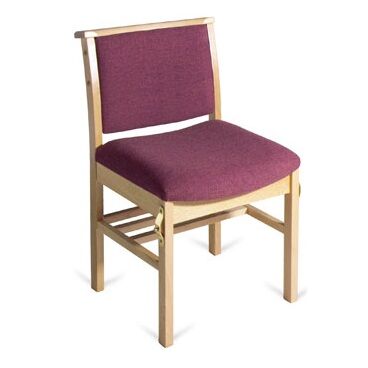 Comfortable Wooden Upholstered Chapel and Church Chair | All By Material | TITUS