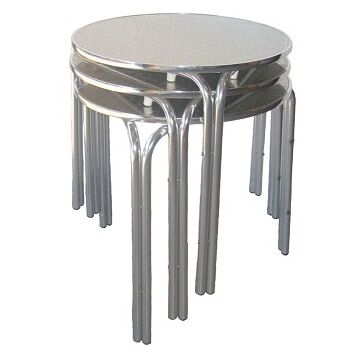 Stacking Outdoor Aluminium Bistro Cafe Table - Round 800mm | Alpha