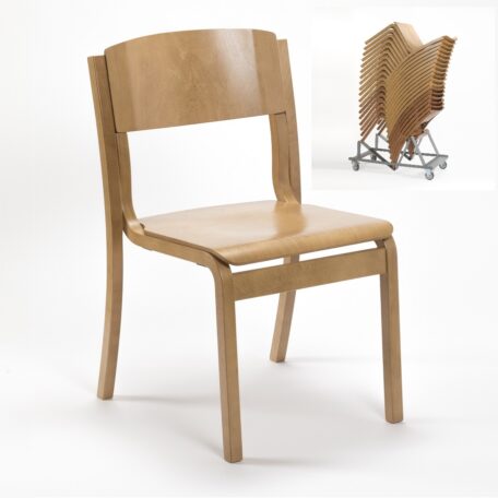 JACOB Lightweight Wooden High-Stacking Chair | All By Material | LAMS